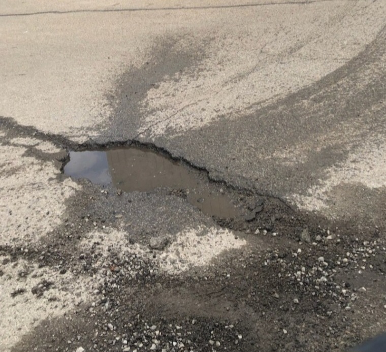 Pothole after — seamless finish